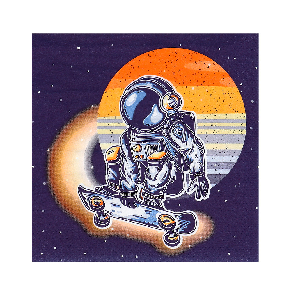 Set 20 papieren servetten Space (33 x 33 cm)