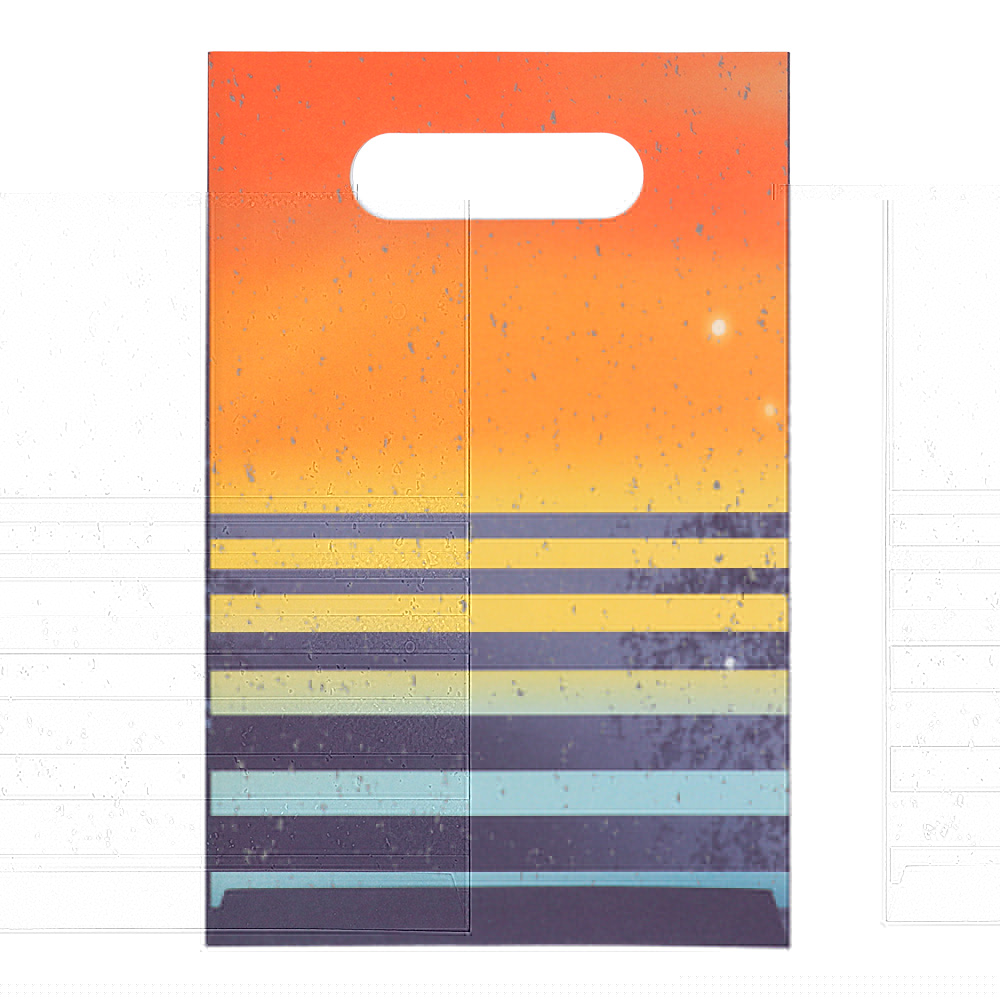 Set 10 papieren feestzakjes Space (23 x 15 cm)