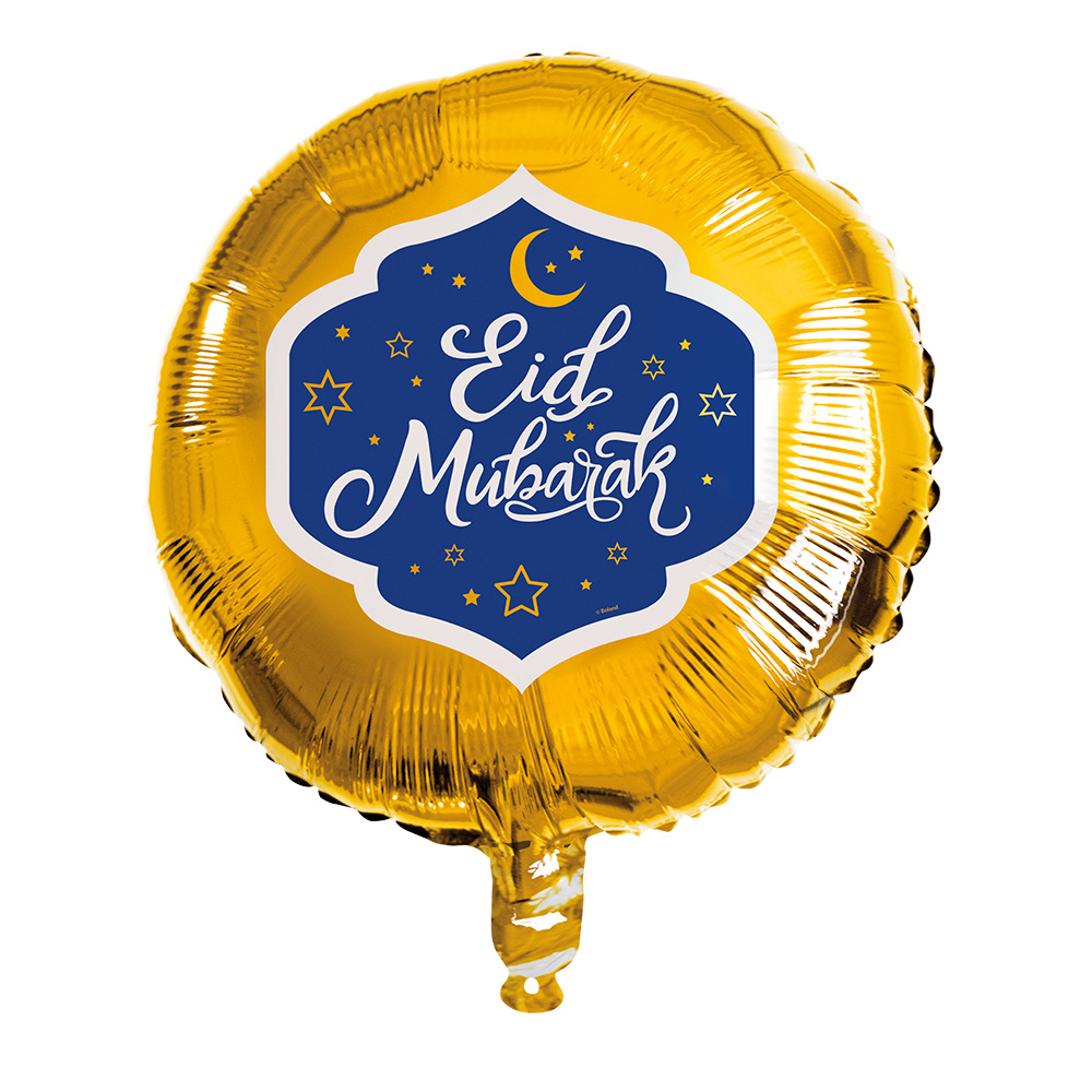 Folieballon 'Eid Mubarak' dubbelzijdig (45 cm)