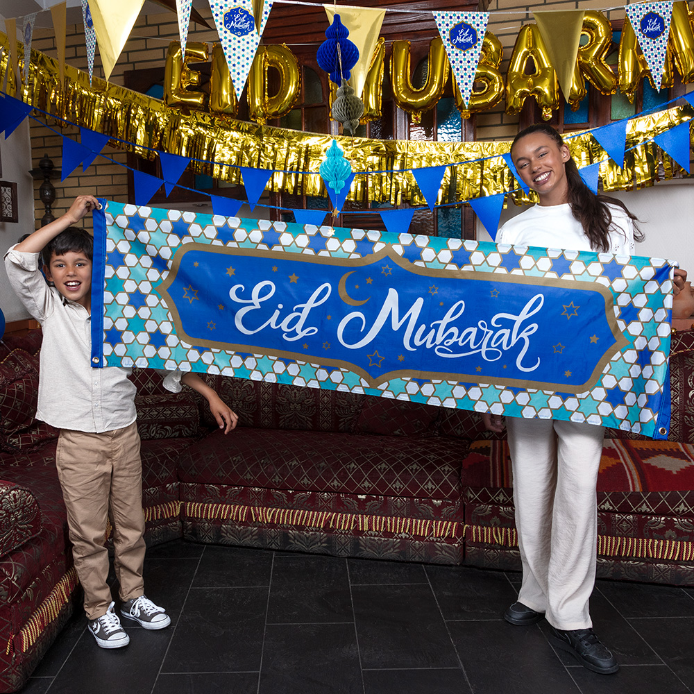 Polyester banner 'Eid Mubarak' (50 x 180 cm)