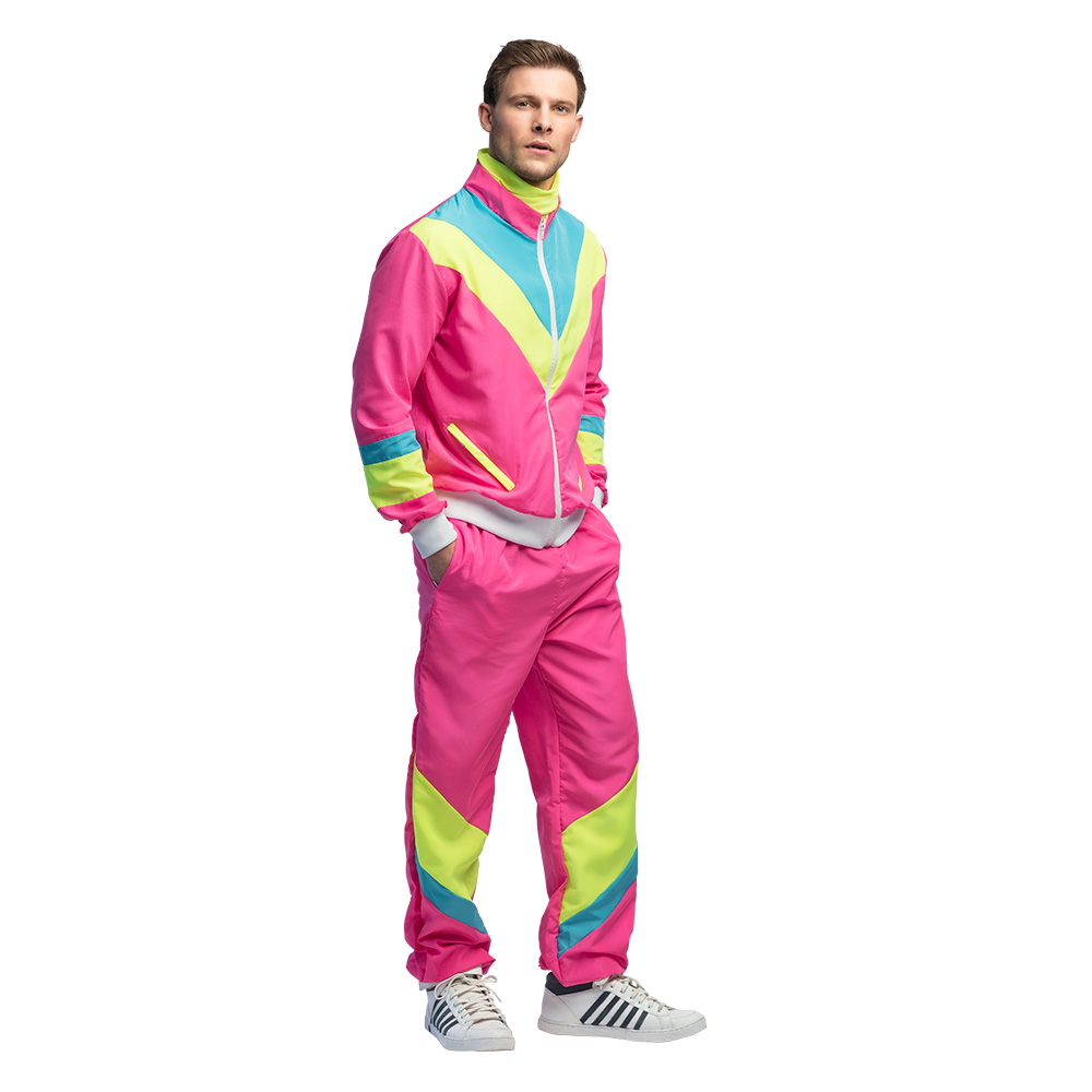 Trainingspak Retro dude neonroze UV (L)