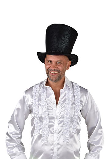 hoge hoed used look zwart