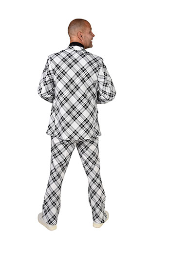 Pak Tartan zwart/wit XXL
