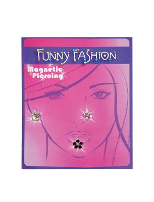 3 piercings bloem magnetisch