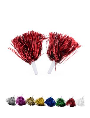 2 pompons metallic 8 kleuren