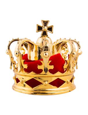 Kroontje met clip goud