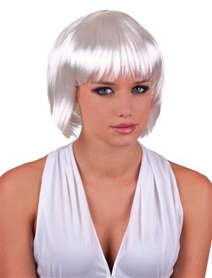 Pruik sexy Holly wit