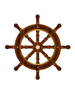 Wanddecoratie navy stuurwiel 50 cm