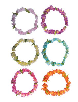 Bloemenkrans met bladeren 6 ass