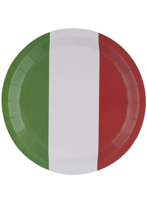 8 borden groen wit rood