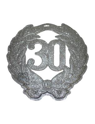 Wanddecoratie glitter 30 jaar