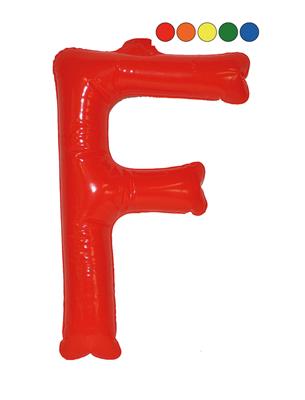 Opblaasbare letter F 35 cm 5 ass
