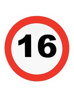 Wanddecoratie traffic 16 jaar