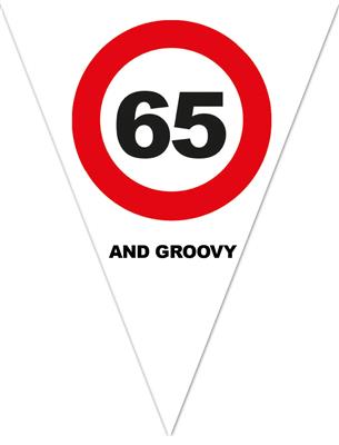 Vlaggenlijn 5m 10 vlaggen traffic 65 jaar