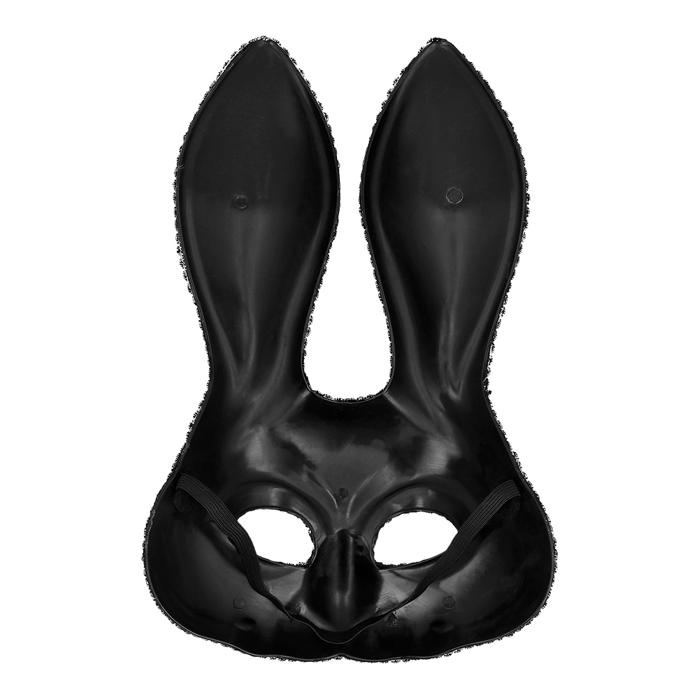 Halfmasker Mystery bunny zwart