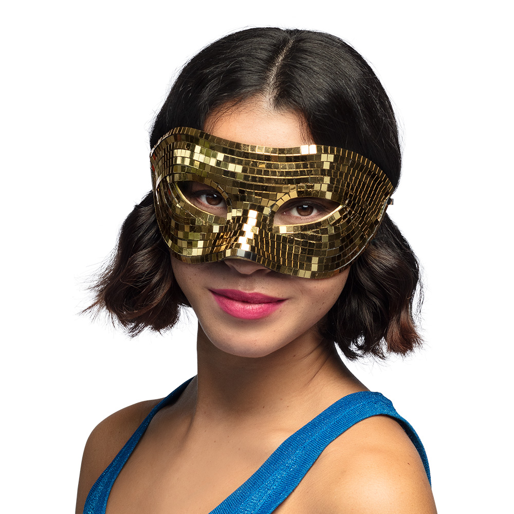 Oogmasker Disco goud