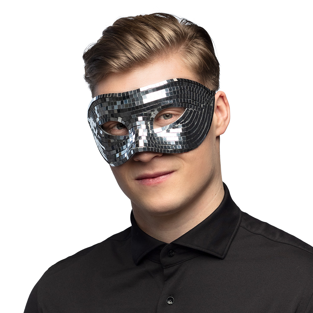 Oogmasker Disco zilver