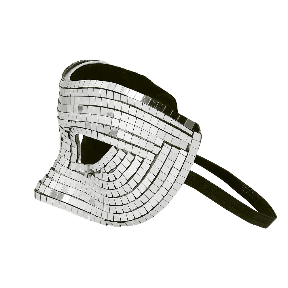 Oogmasker Disco zilver