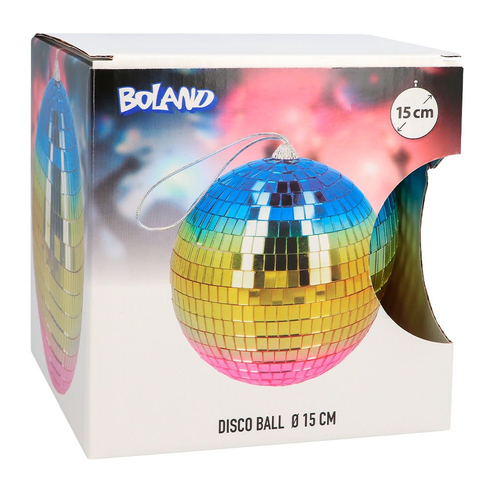 Disco bal regenboog (Ø 15 cm)