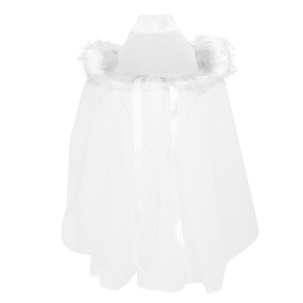 Hoed Royal bride met sluier wit