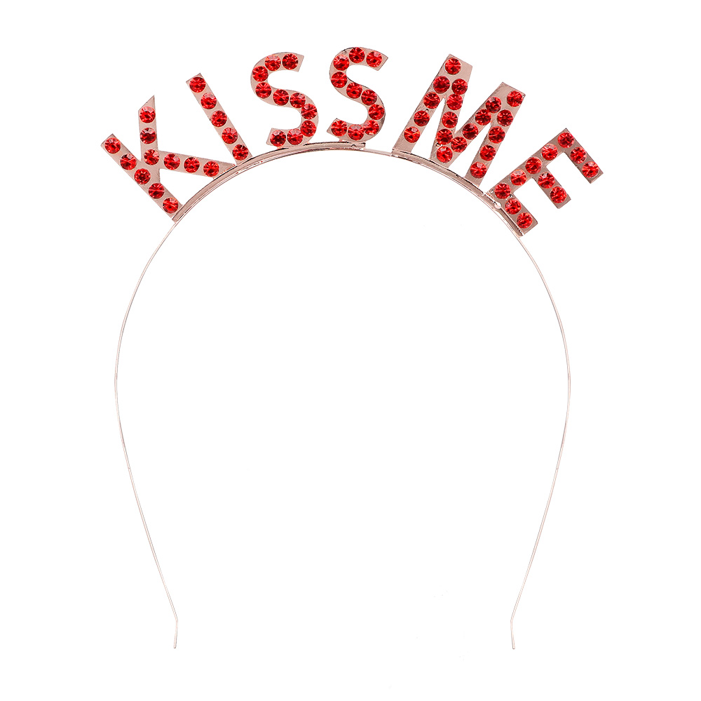 Metalen diadeem 'Kiss me'