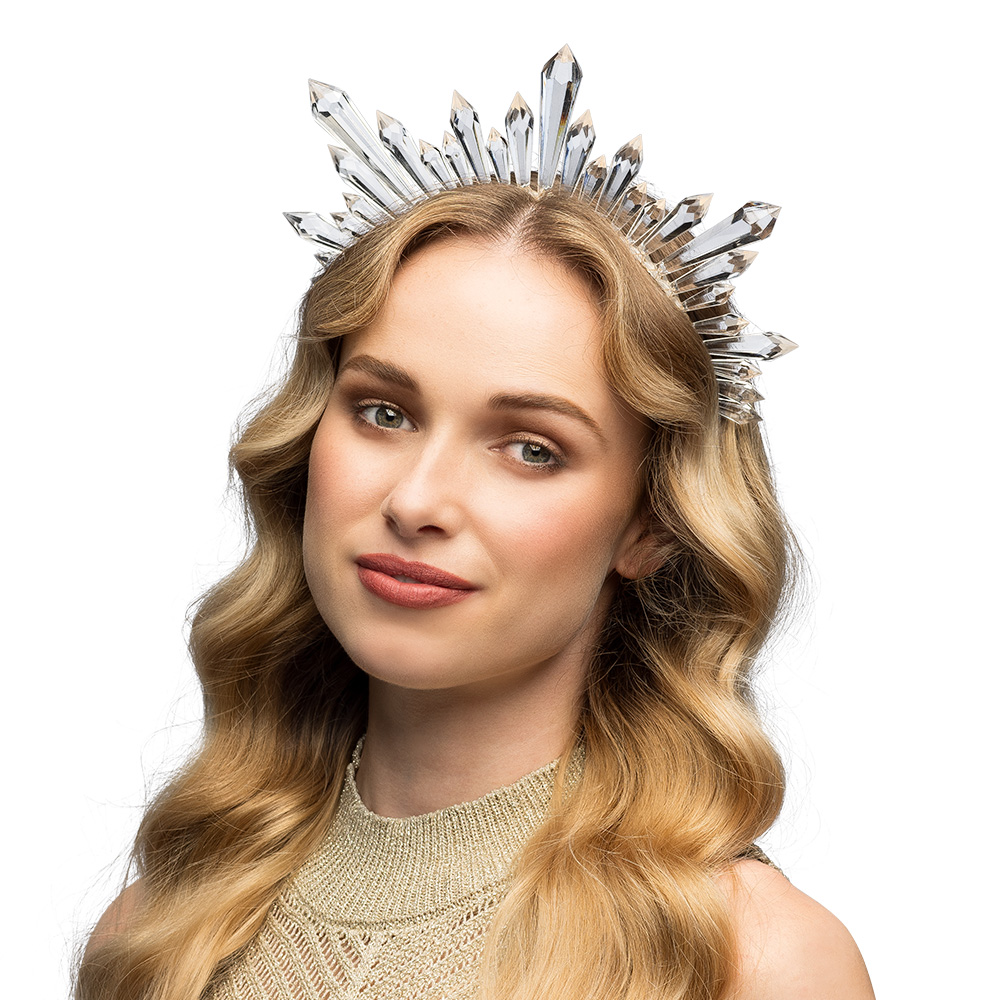 Metalen diadeem halokroon Saphira