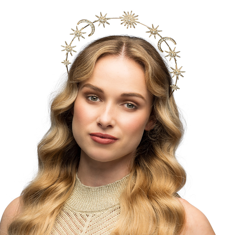 Metalen diadeem halokroon Calypso