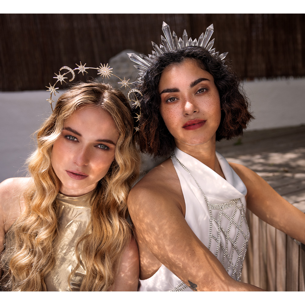 Metalen diadeem halokroon Calypso