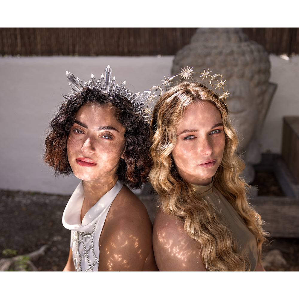 Metalen diadeem halokroon Calypso