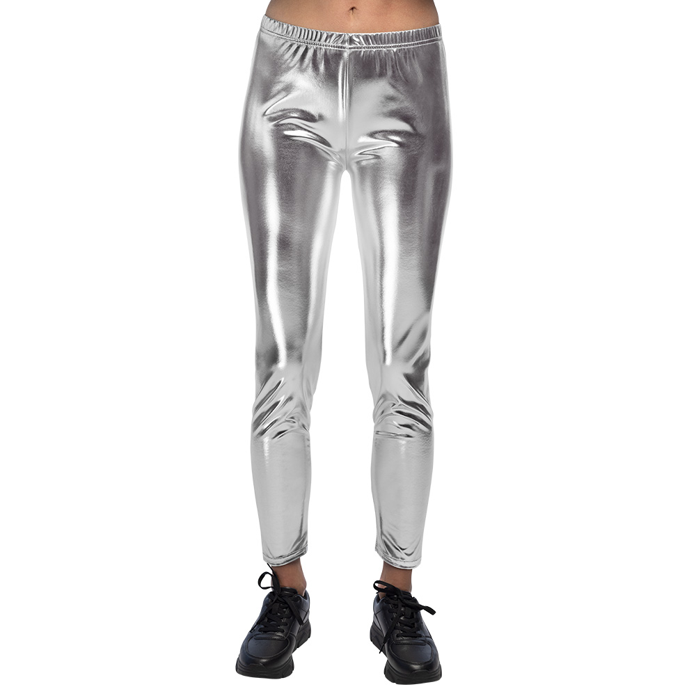 Legging Metallic zilver (L/XL stretch)