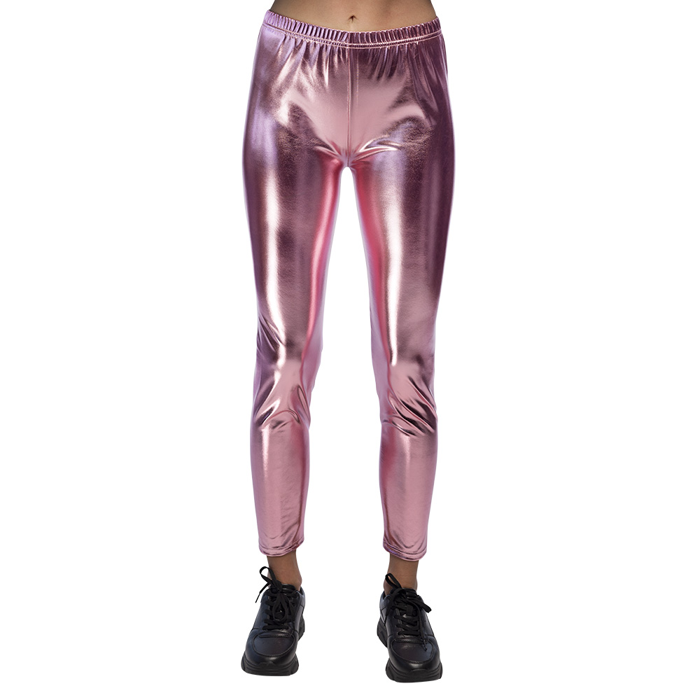 Legging Metallic lichtroze (M stretch)