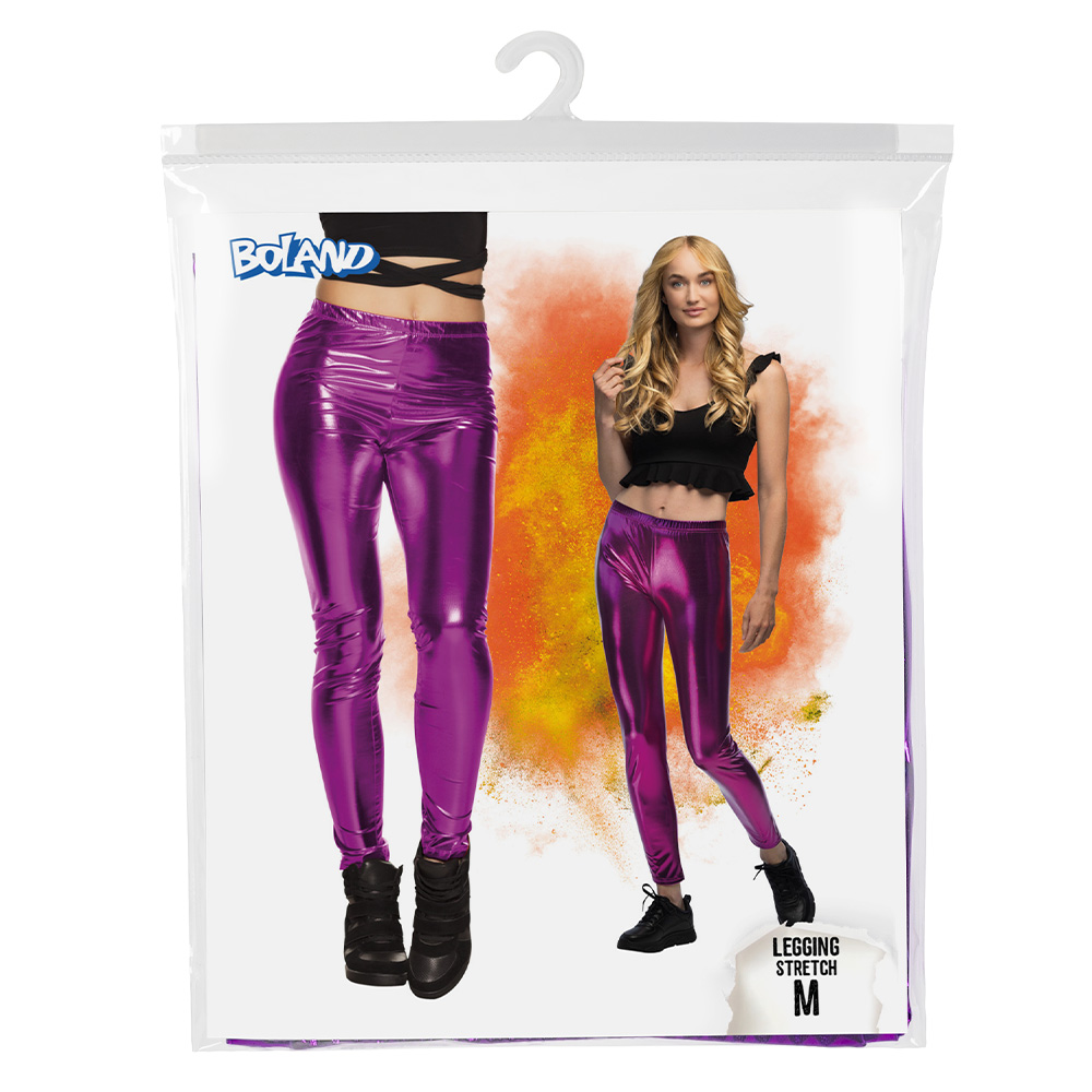 Legging Metallic paars (M stretch)