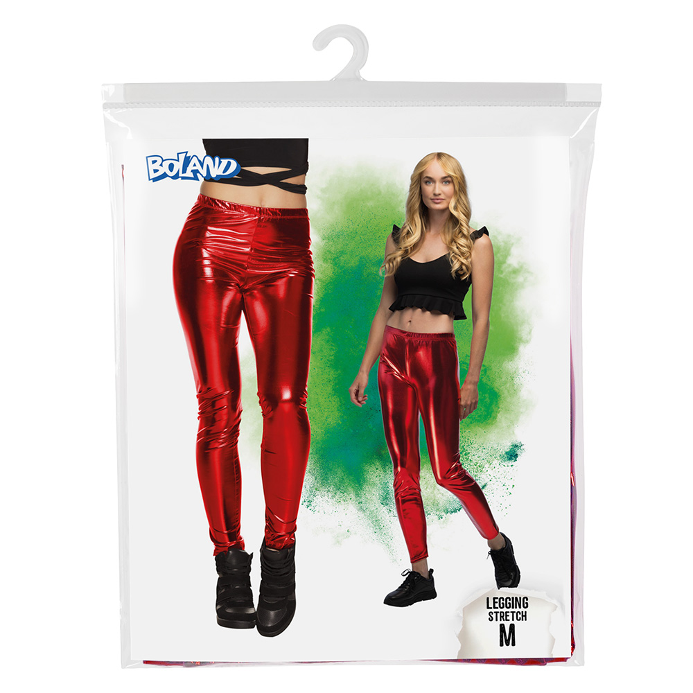 Legging Metallic rood (M stretch)