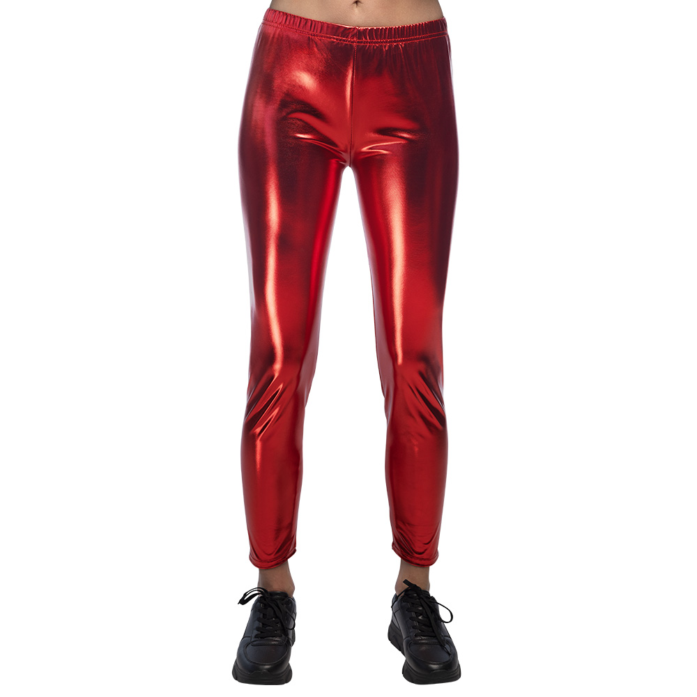 Legging Metallic rood (L/XL stretch)