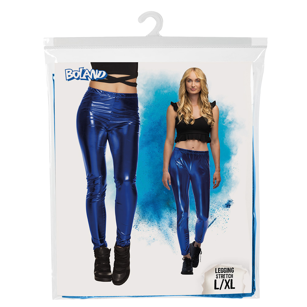 Legging Metallic donkerblauw (L/XL stretch stretch)