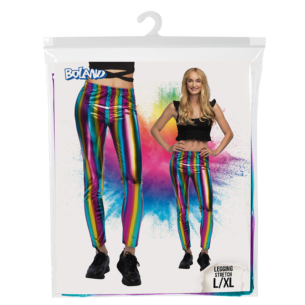 Legging Metallic regenboog (L/XL stretch)