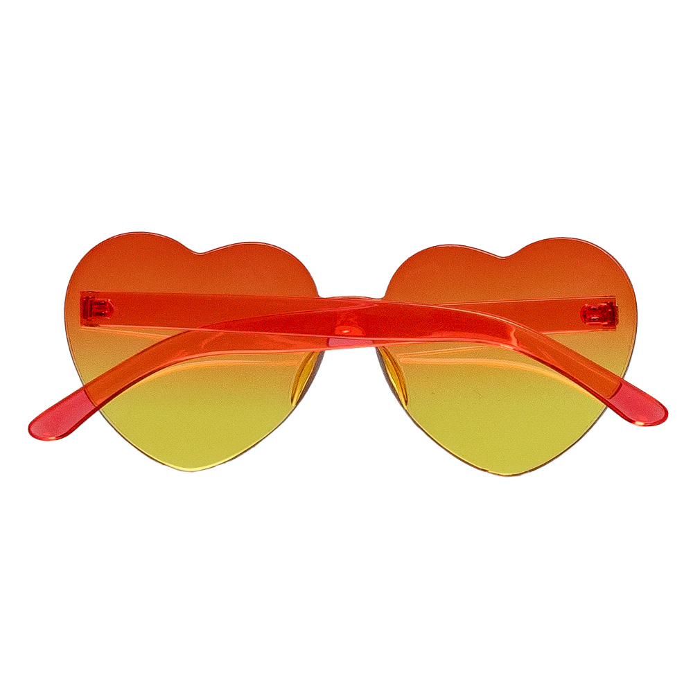 Partybril Festival hearts oranje