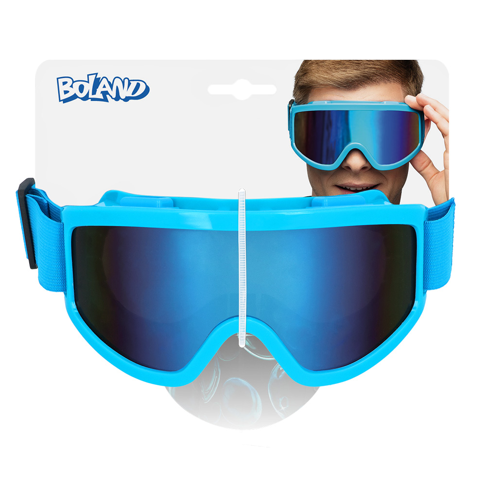 Party skibril neonblauw UV