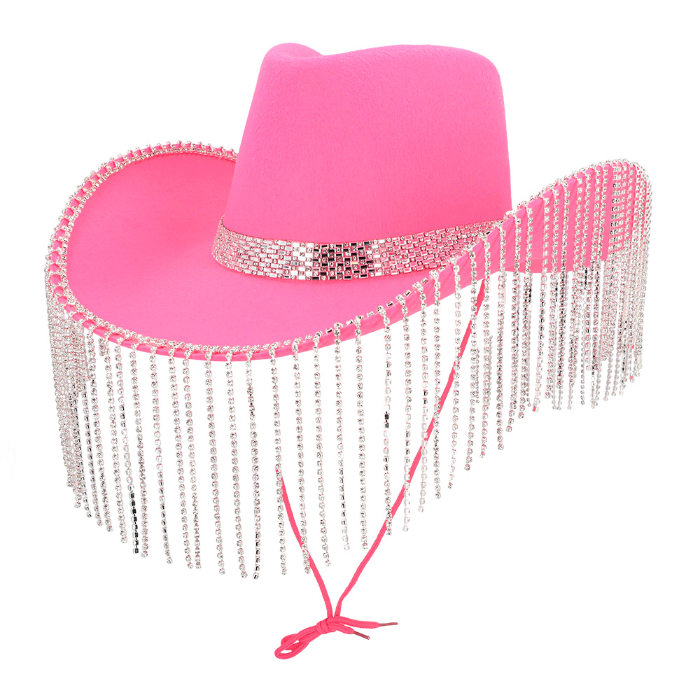Cowboyhoed Showgirl roze UV