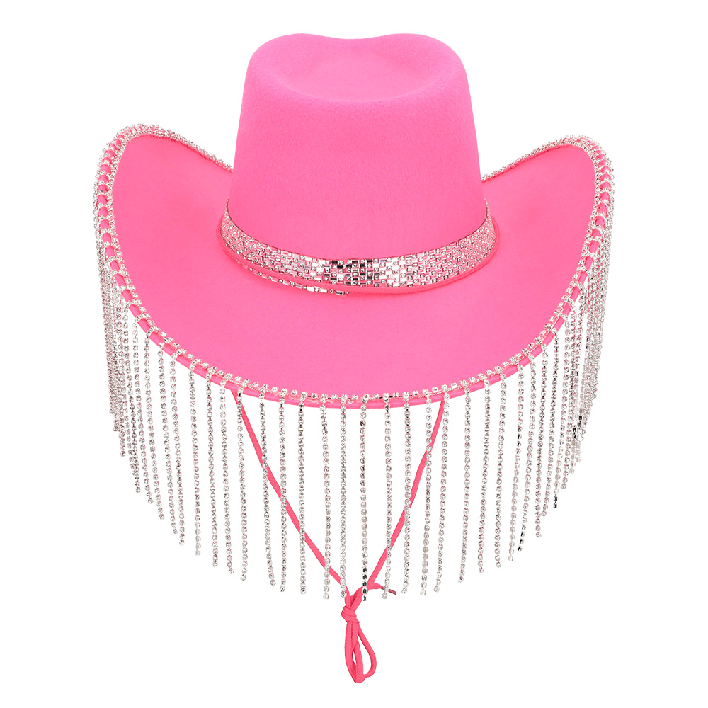 Cowboyhoed Showgirl roze UV