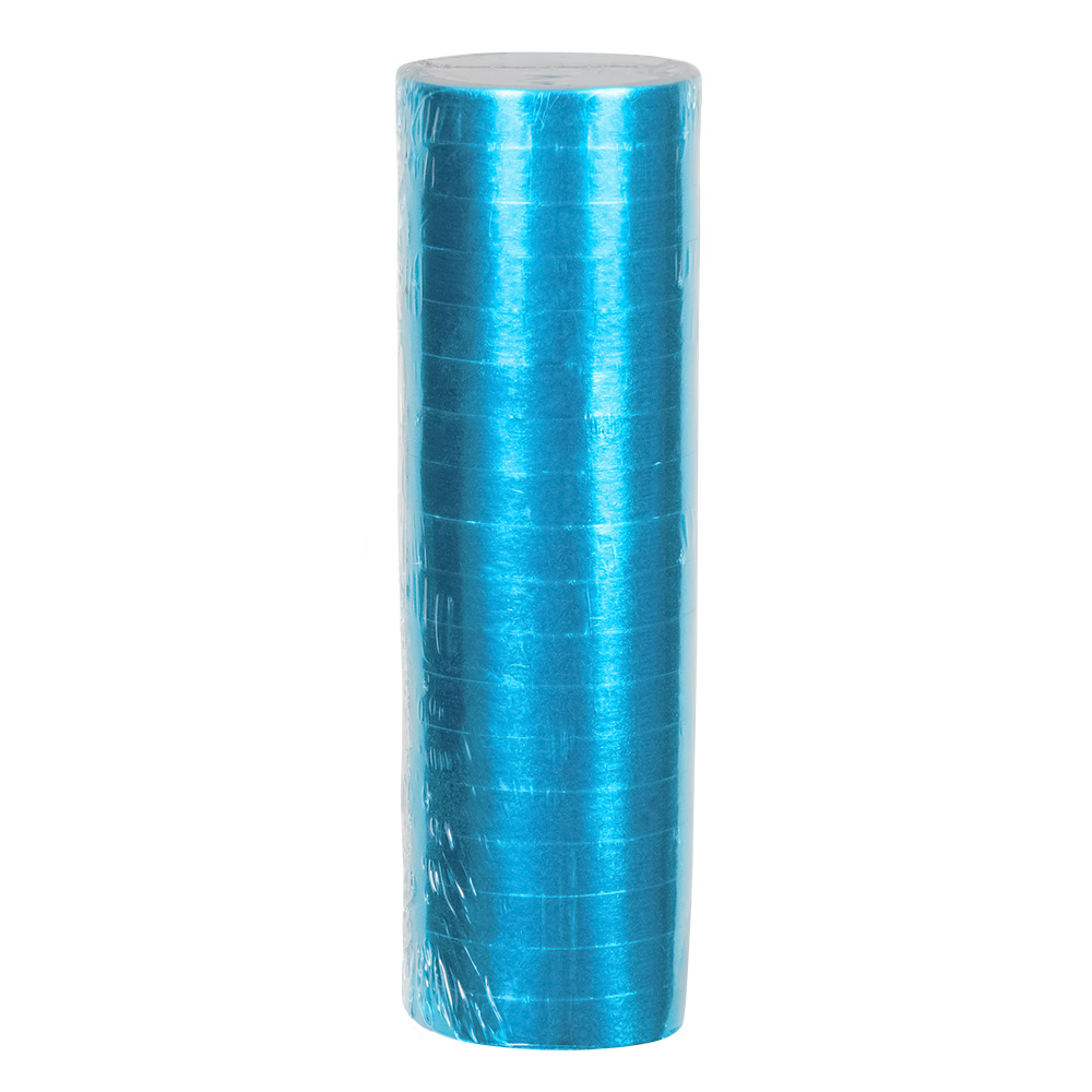 Rol papieren serpentines blauw metallic (4m)