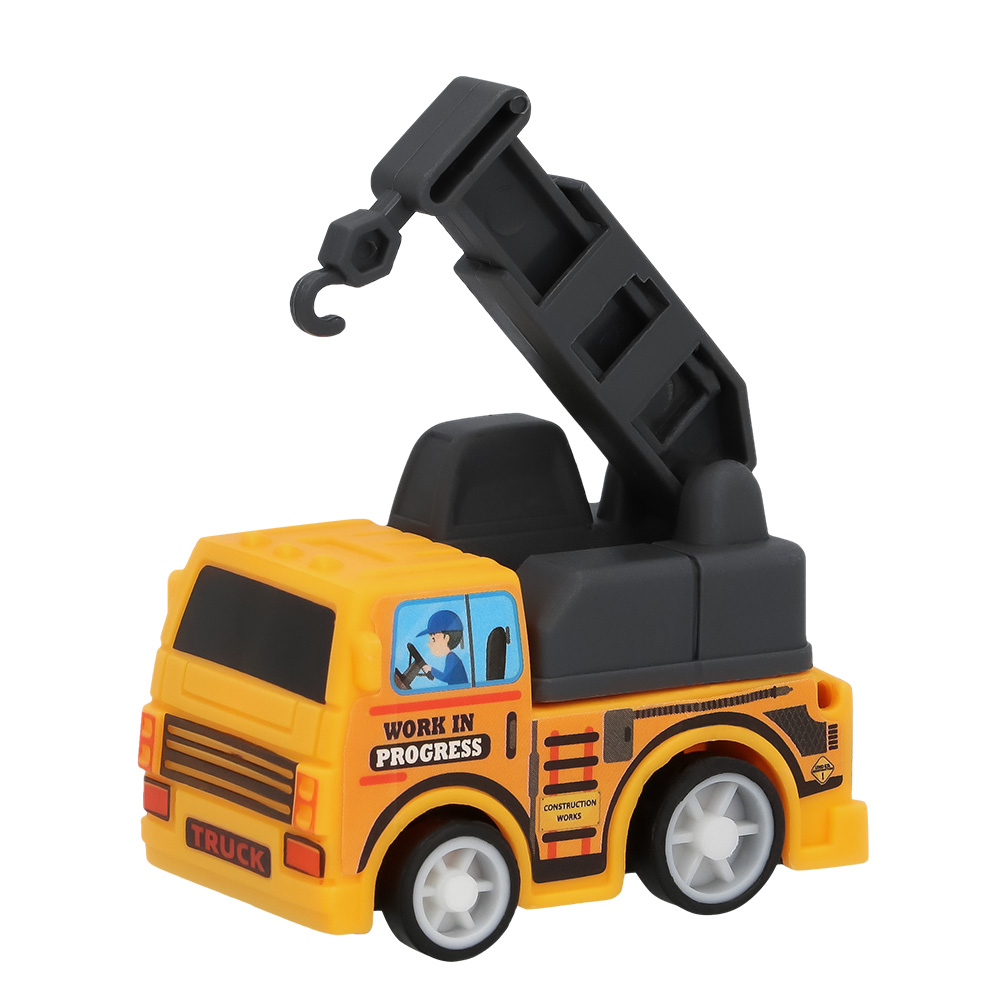 Set 4 terugtrek-bouwauto's (5,5 x 3 cm)