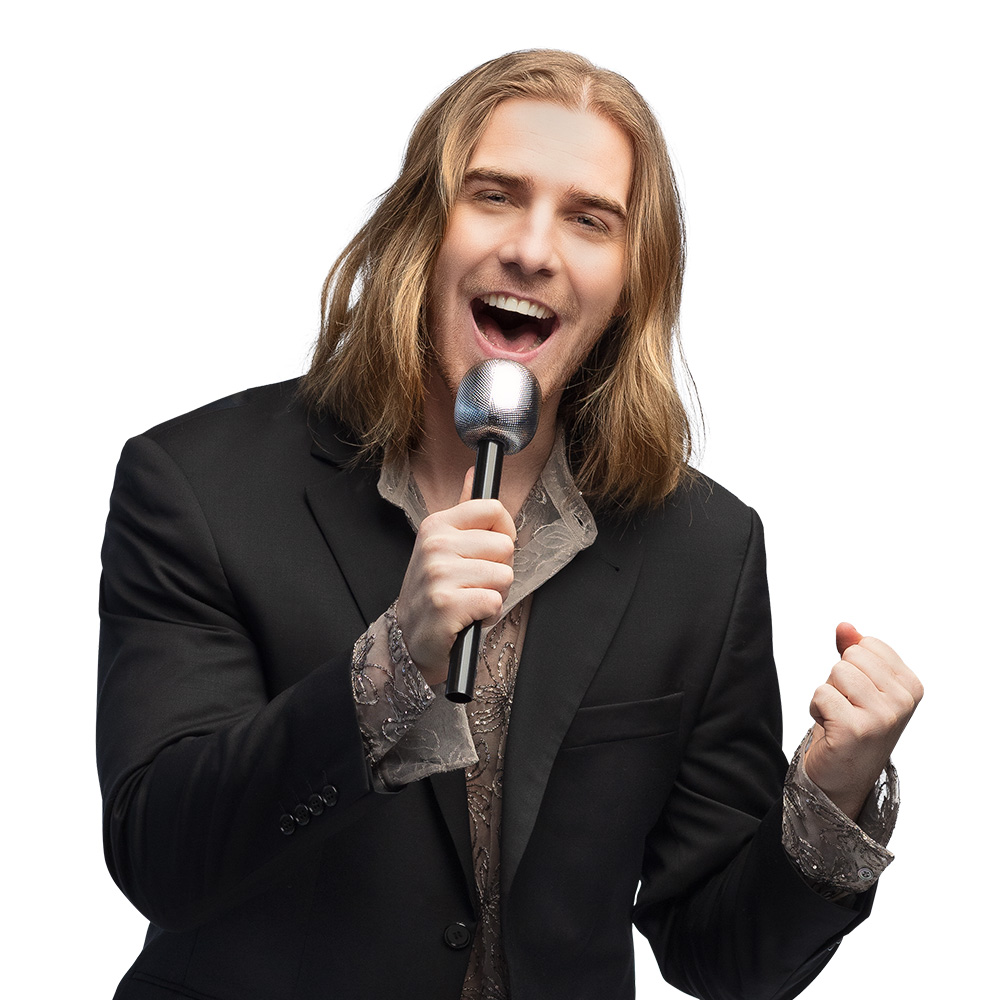 Microfoon zilver (20 cm)