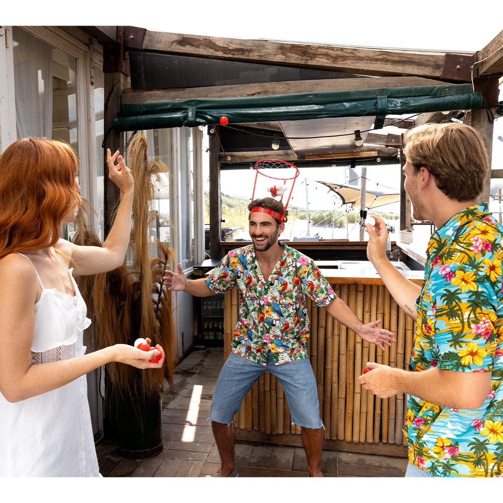 Spel Head basket shot (hoofdband met net, 20 balletjes)