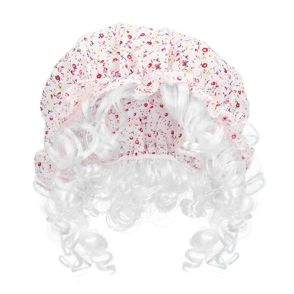 Set Grootmoeder (slaapmuts, sjaal, bril, krulspelden)