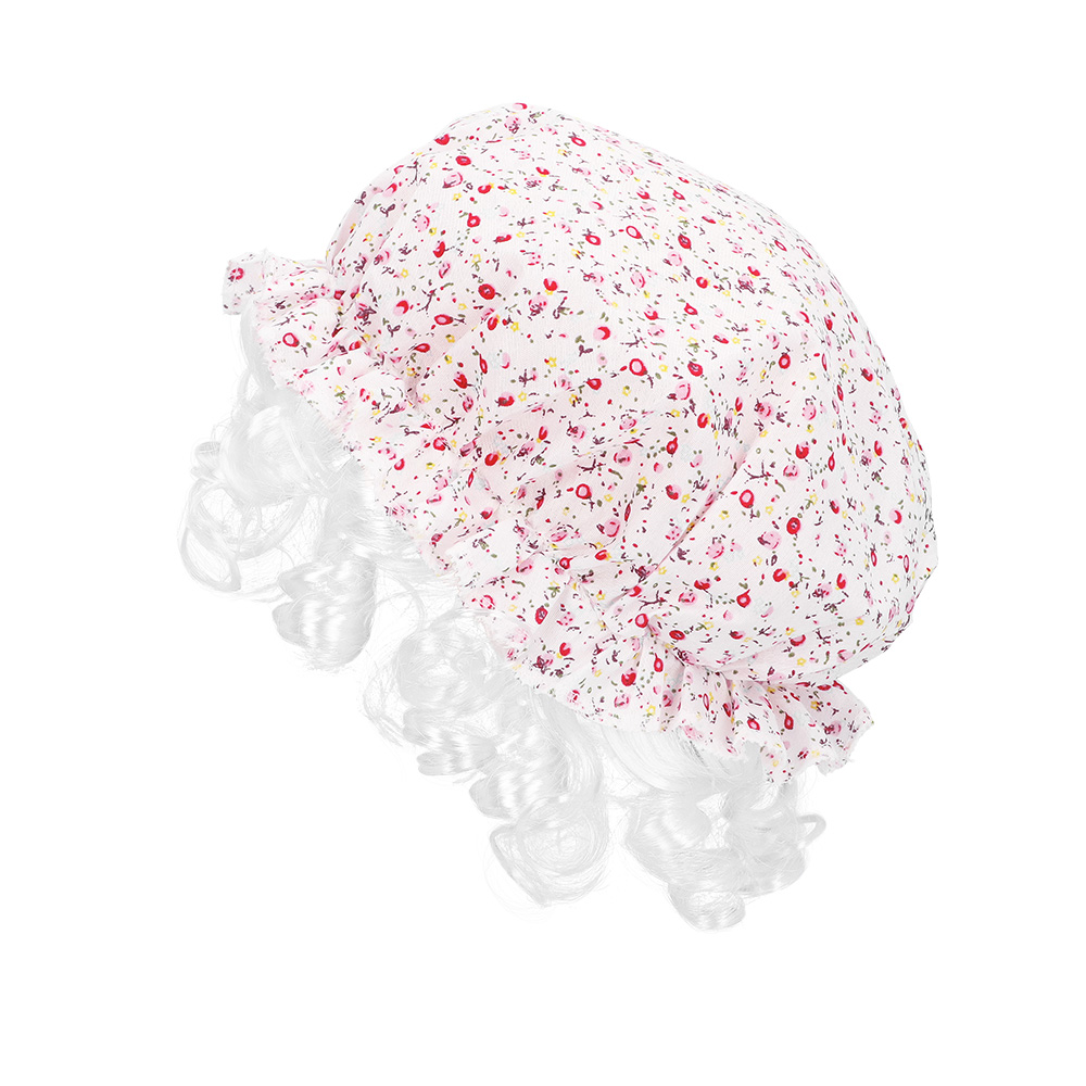 Set Grootmoeder (slaapmuts, sjaal, bril, krulspelden)