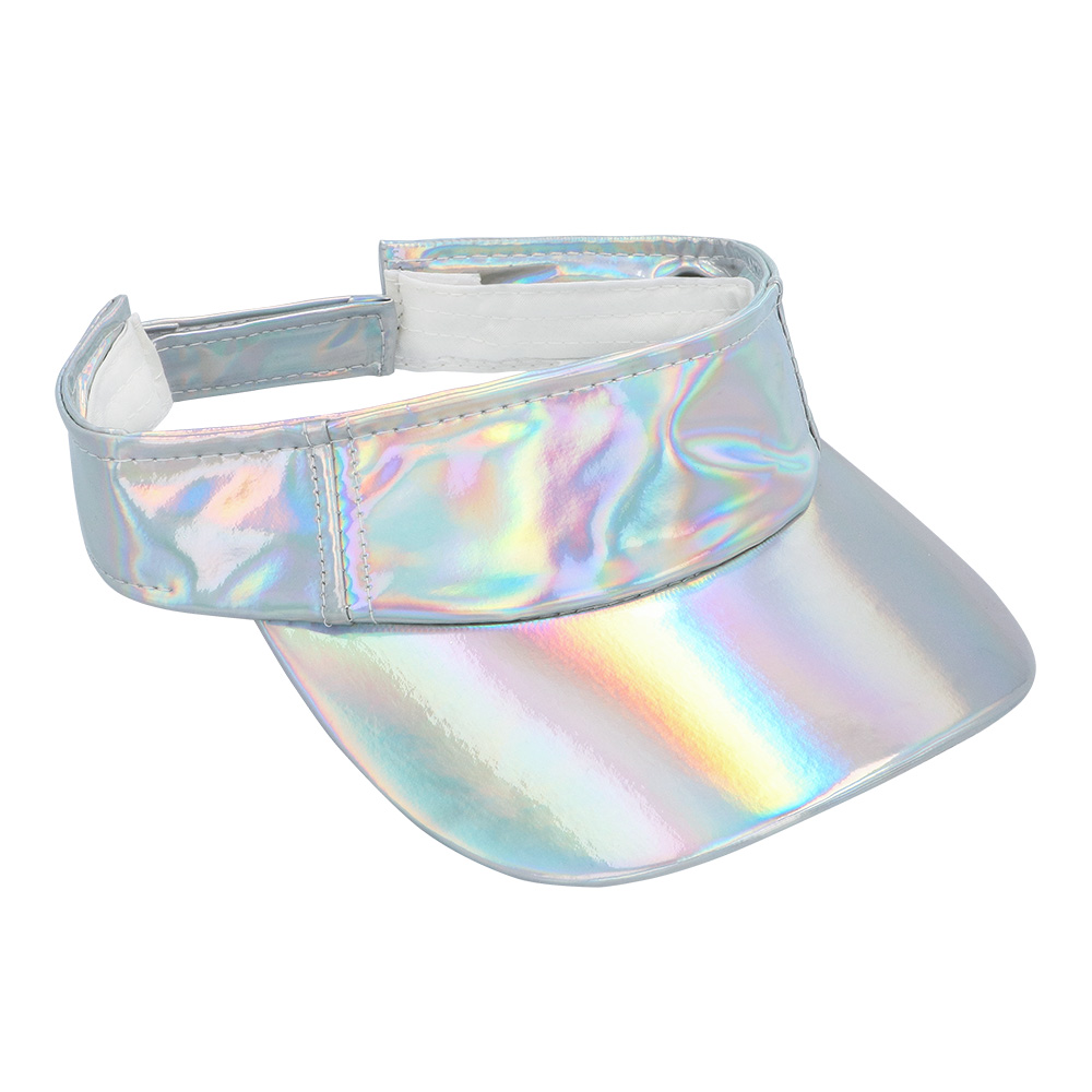 Set Holo festival zilver (zonneklep en heuptasje)