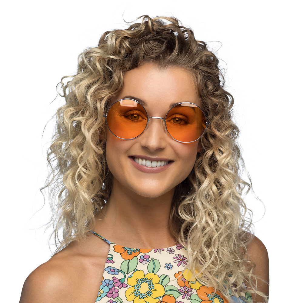 Partybril Hippie XL oranje