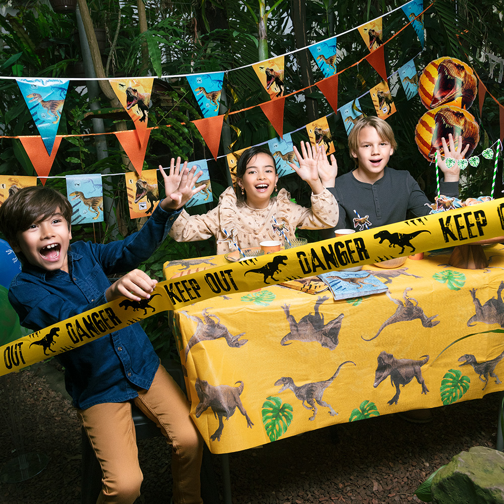 Kartonnen letterslinger T-Rex 'Happy birthday' (2,05 m)