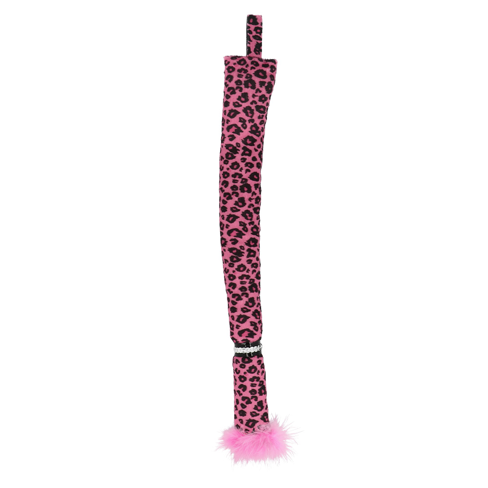 Set Pink leopard (Diadeem, choker, 2 armbanden, staart)